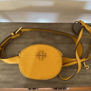 Tory Burch Mustard Yellow Belt/Crossbody Bag